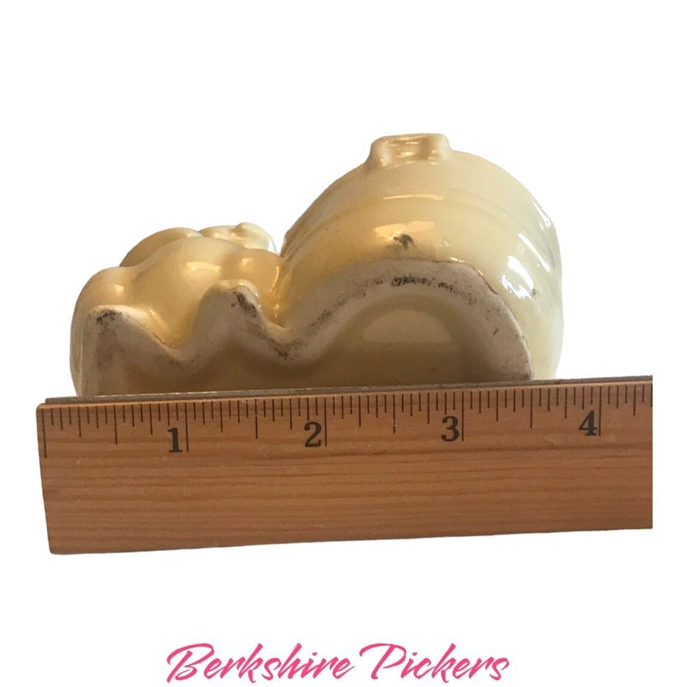 Shawnee Yellow PIG with Barrel Small Succulent Planter BB13 - Picture 6 of 8